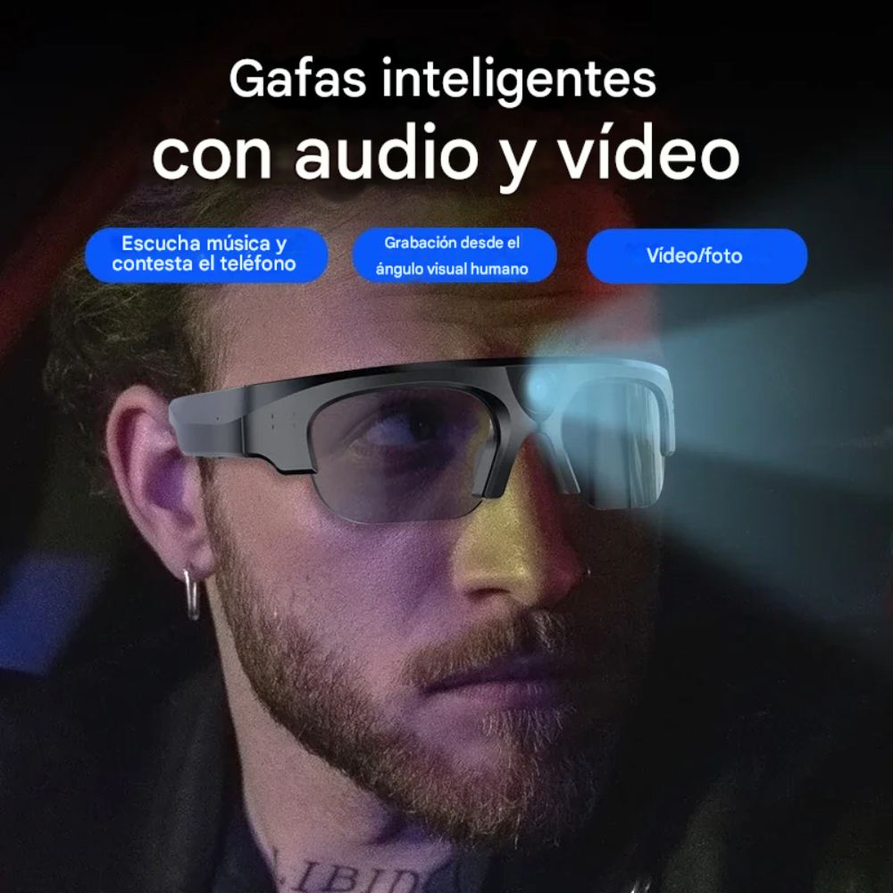 Gafas Deportivas Camara Video Fotos 2k Tactil Altavoz Bt