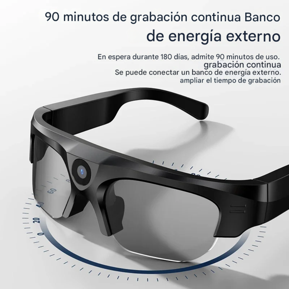 Gafas Deportivas Camara Video Fotos 2k Tactil Altavoz Bt