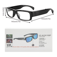 Thumbnail for Camara Espía Gafas Espía 4k Full Hd Video Audio Fotos 128gb