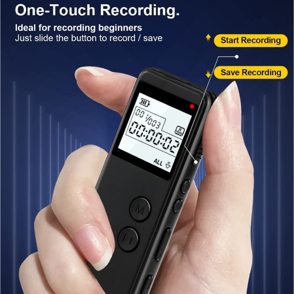 Grabadora De Voz Periodista Digital + Micro Sd 32gb Pantalla