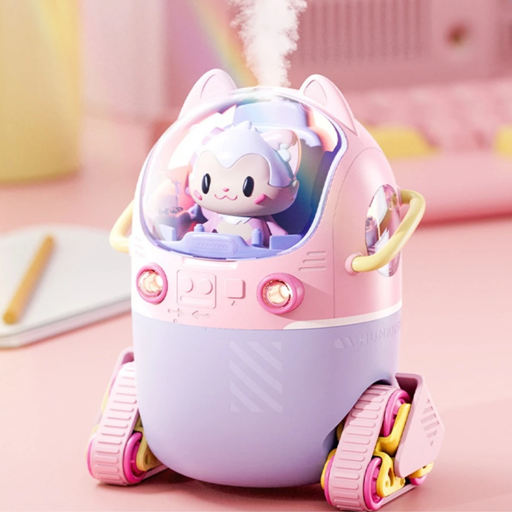 Difusor De Aromas Humificador Con Luces Led Gato