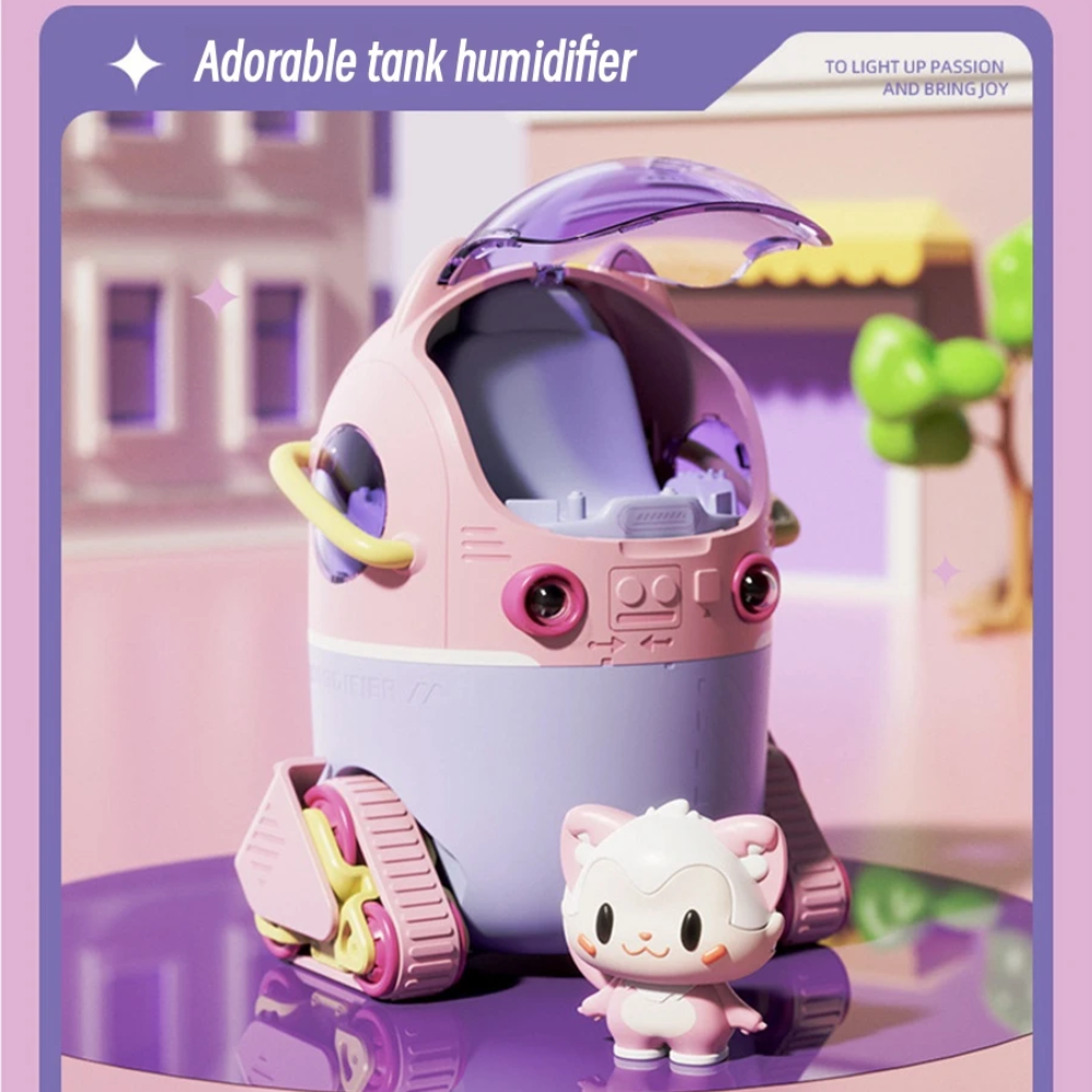 Difusor De Aromas Humificador Con Luces Led Gato