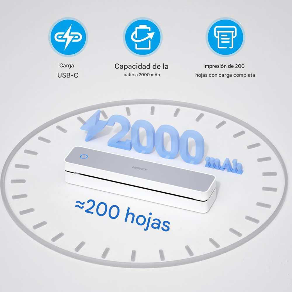 Impresora Termica Portatil A4 Hprt Mt610 + Paquete100 Hojas