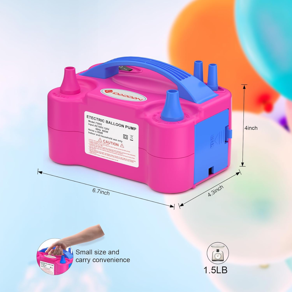 Inflador Bomba compresor Eléctrica De Globos  decoración fiestas Doble Boquilla 110v