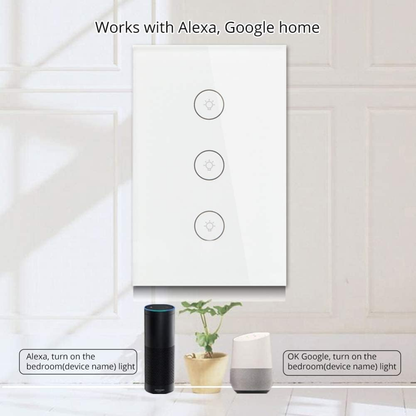 Interruptor Triple Wifi Inteligente Alexa Google Home Wifi