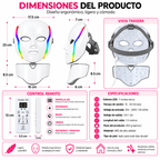 Mascarilla Fototerapia Hyiear 192 LED Siete Colores Cara Cuello