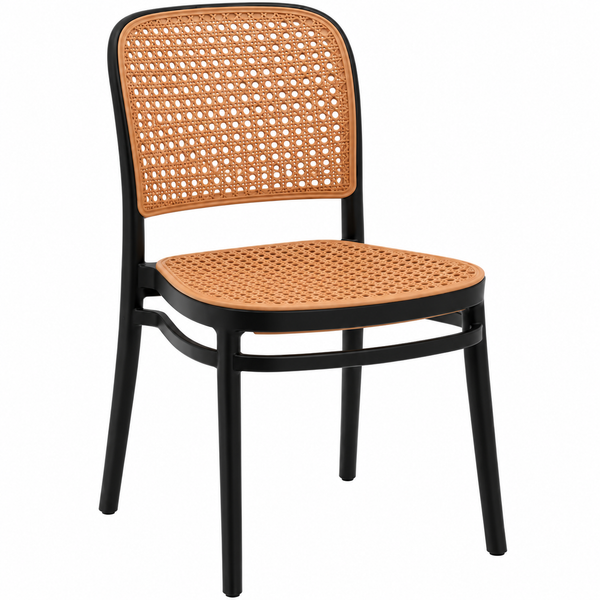 Silla Apilable Polipropileno Reforzado Respaldo Tejido Terraza Comedor
