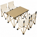Kit Camping 5 Piezas Mesa Plegable Sillas Estuches Transporte