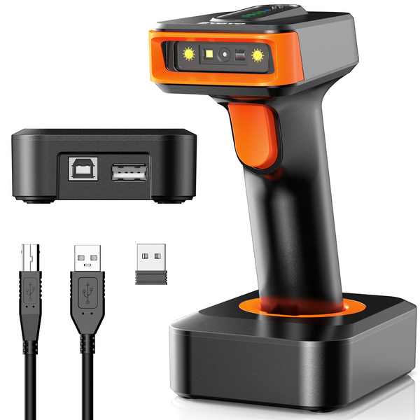 Lector Código Barras A5 QR Pantalla Bluetooth USB Inventarios 2D