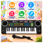 Piano Organeta Infantil 37 Teclas Micrófono Ritmos Música
