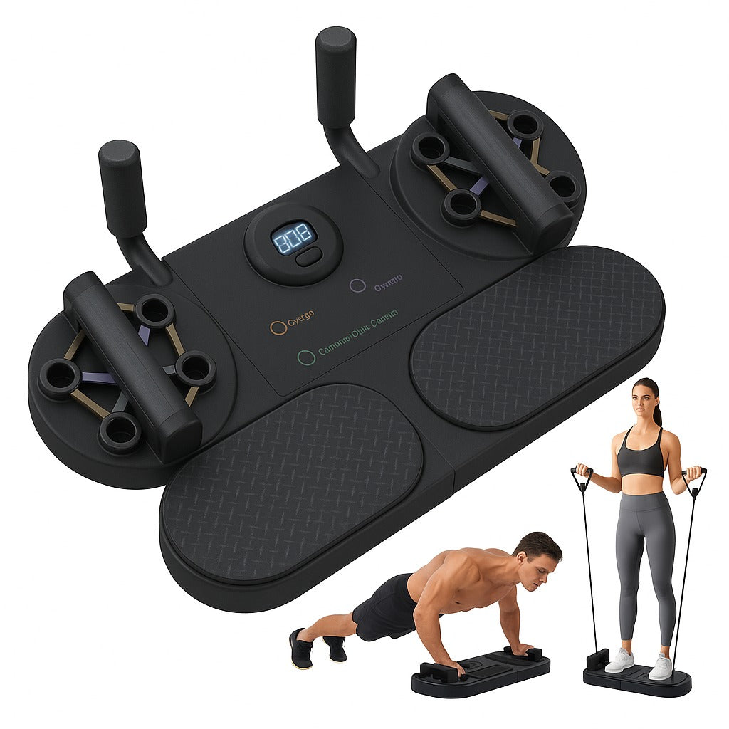 🏋️Plataforma de Ejercicio 5 en 1 con Stepper, Bandas y Push Up💥