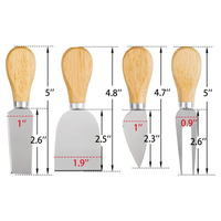 Thumbnail for Juego De Cuchillos Para Quesos Set En Acero Mango De Madera