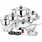 Juego De Ollas Acero Quirúrgico Termostato Schaffhausen 21pc
