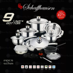 Juego De Ollas Acero Quirúrgico Termostato Schaffhausen 21pc