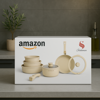 Thumbnail for ✨Bateria Ollas Marmol Mango Desmontable Regalo Set Utensilios✨