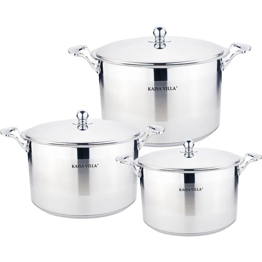Juego De Ollas Bateria De Cocina Kaisa Villa 6 Pcs Grandes
