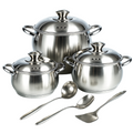 Bateria Cocina Juego Ollas Acero Quirurgico 3,6,9l Swisshome