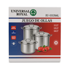 🍲Juego De Ollas Bateria Cocina Olla Sopera Grandes 6pcs Acero🥘