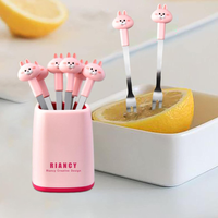 Thumbnail for Tenedores Para Frutas Dibujos Animados 6 Unidades Inoxidable