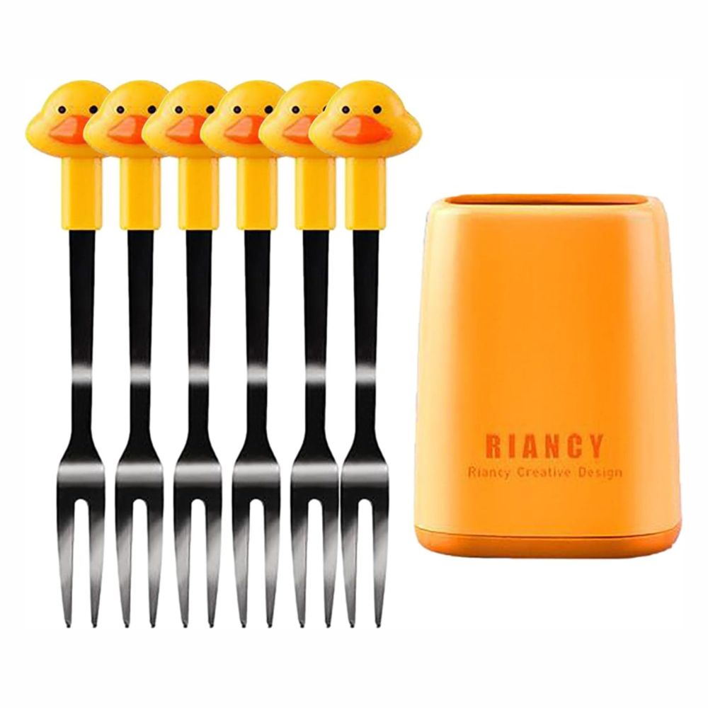 Tenedores Para Frutas Dibujos Animados 6 Unidades Inoxidable