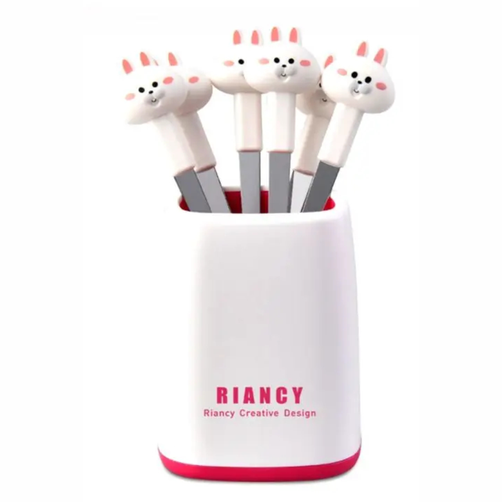 Tenedores Para Frutas Dibujos Animados 6 Unidades Inoxidable