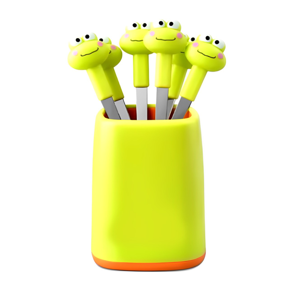 Tenedores Para Frutas Dibujos Animados 6 Unidades Inoxidable