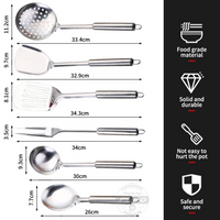 Thumbnail for Juego De Utencilios De Cocina En Acero Inoxidable 6 Pcs Base