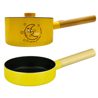 Thumbnail for Juego De Sarten Y Olla Con Tapa De 16cm Antiadherente Acero