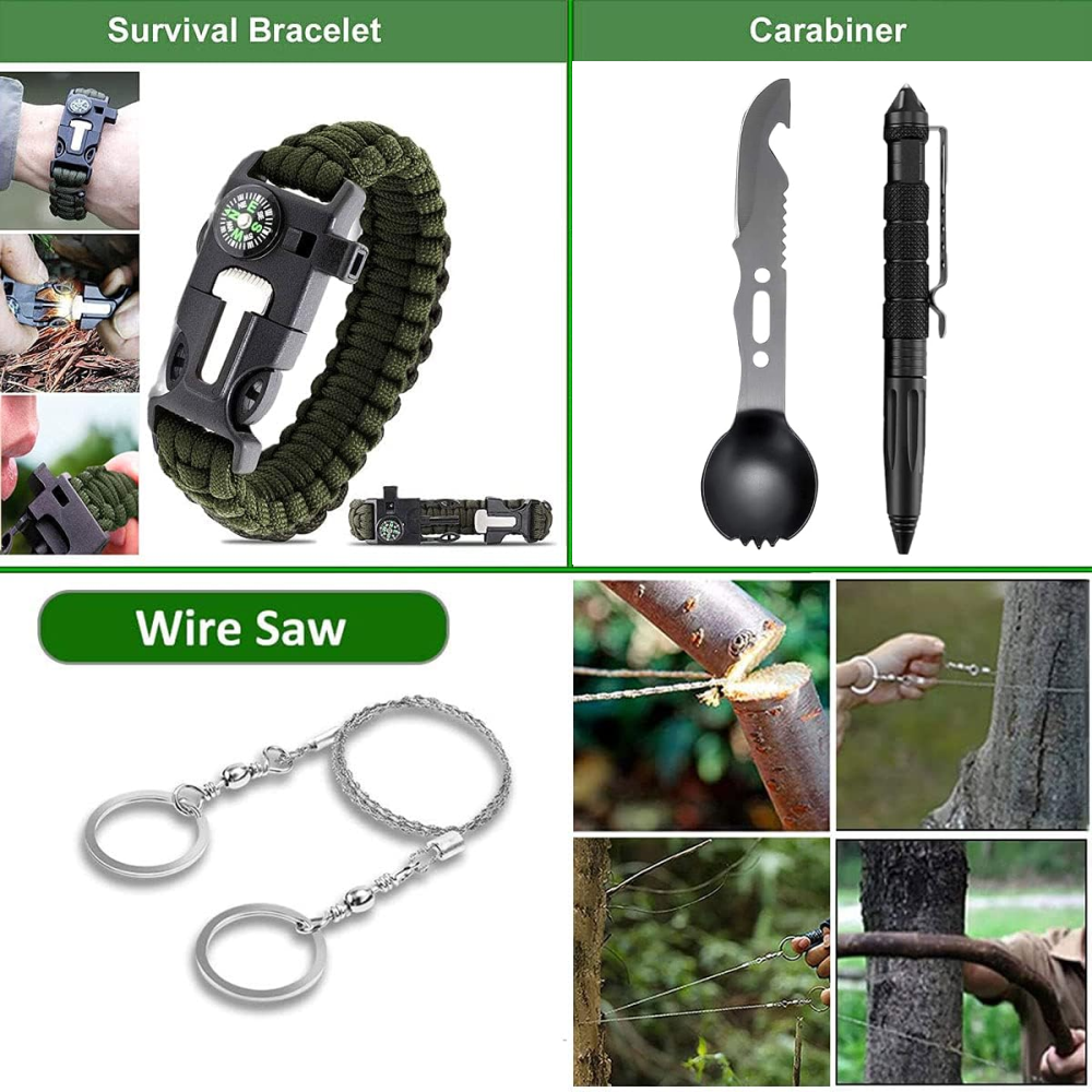 🏕️🛠️Kit De Supervivencia Sos Caja Herramientas Multiusos Camping🌲