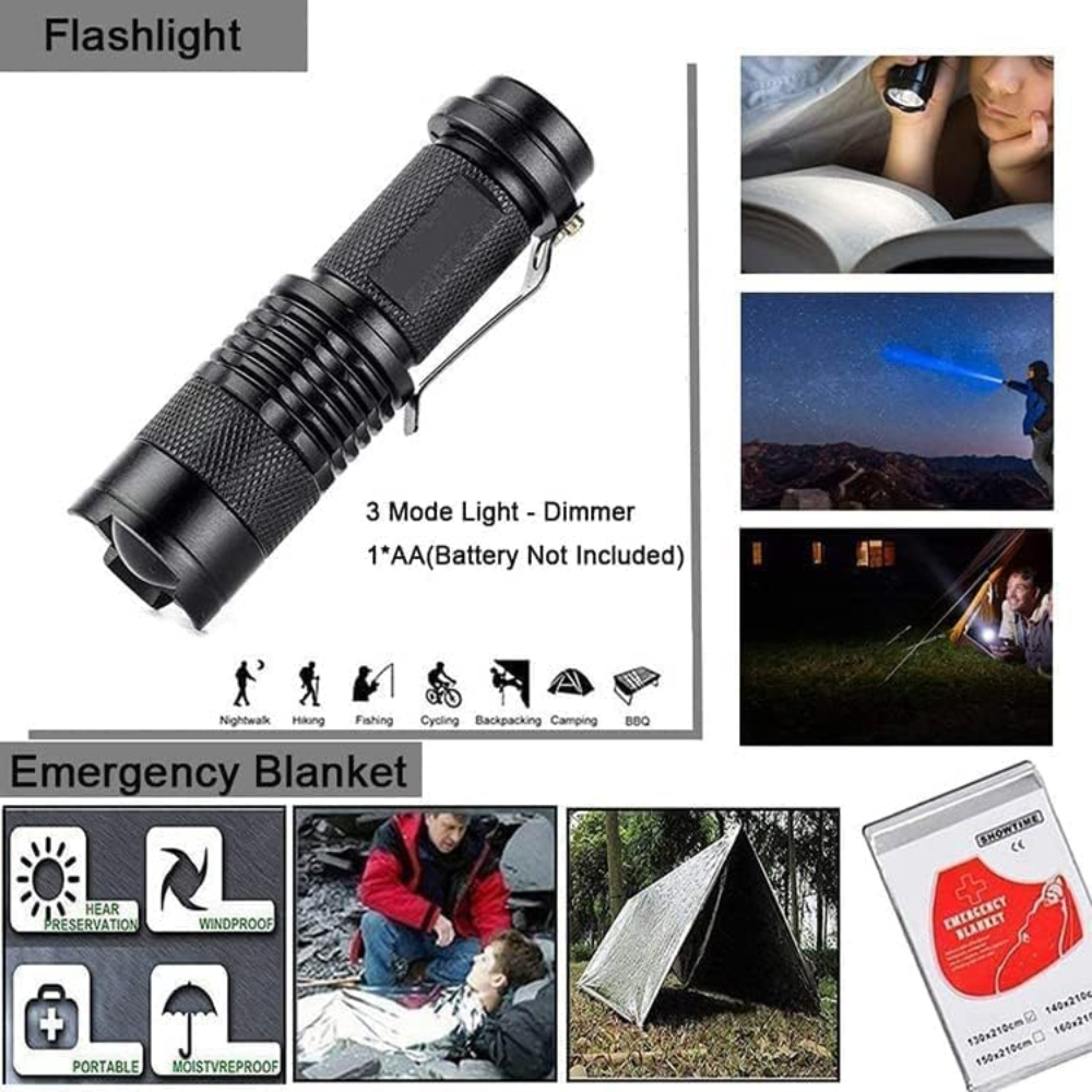 🏕️🛠️Kit De Supervivencia Sos Caja Herramientas Multiusos Camping🌲