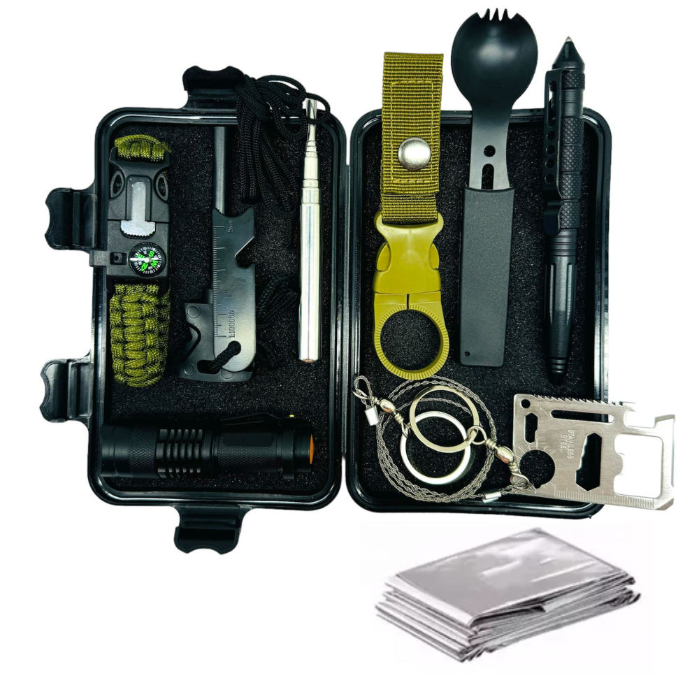 🏕️🛠️Kit De Supervivencia Sos Caja Herramientas Multiusos Camping🌲