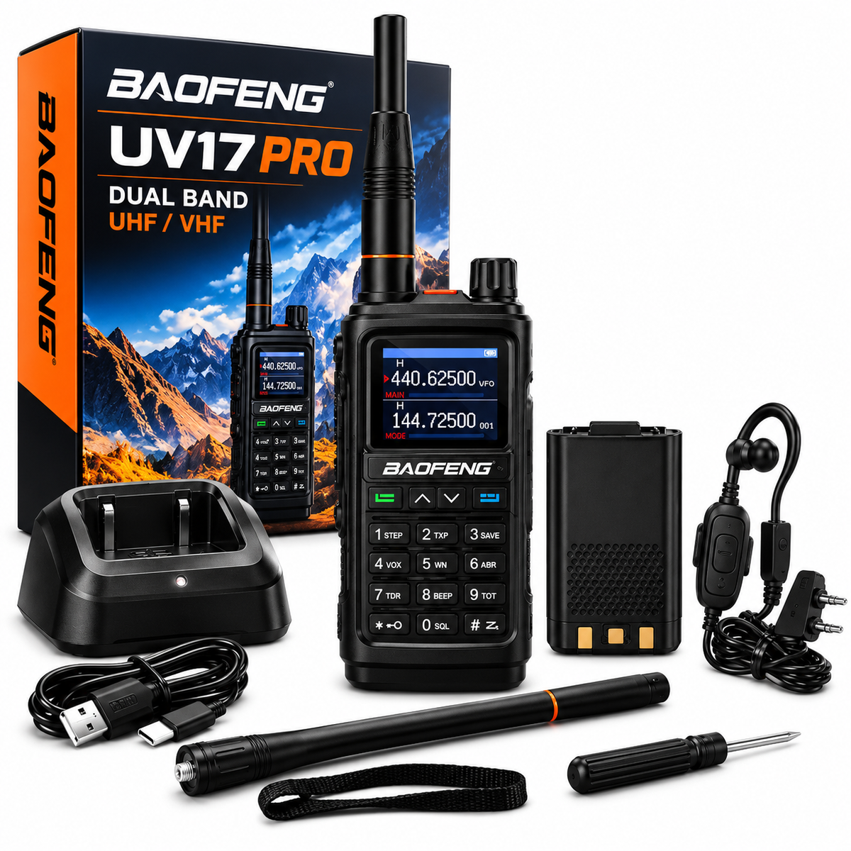 Radio Walkie Talkie Baofeng UV-17 Pro Doble Banda UHF VHF