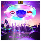 🔊Lampara Rgb Musical Bluetooth Doble Parlante 36w💡
