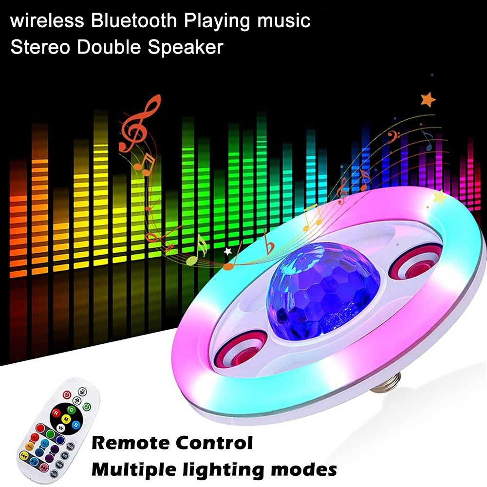 🔊Lampara Rgb Musical Bluetooth Doble Parlante 36w💡