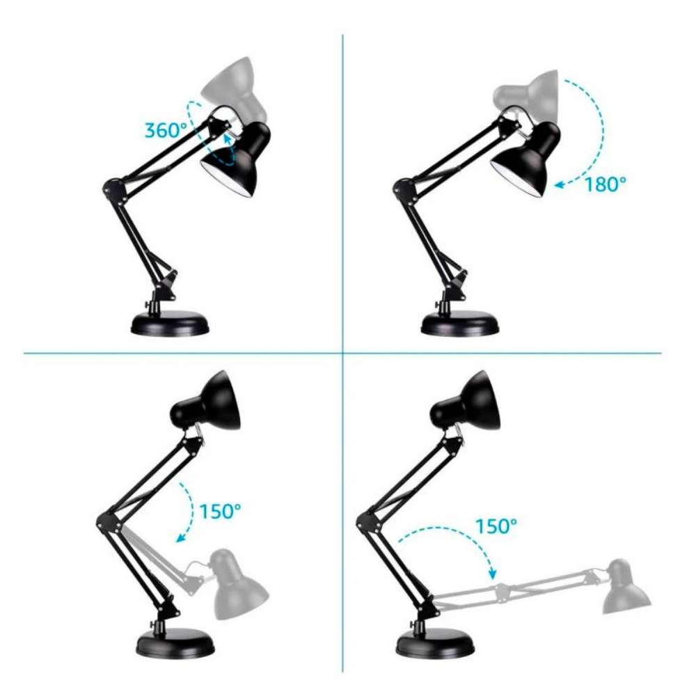 💡Lampara Para Escritorio Estudio Ajustable Con Brazo Flexible🖥️📚