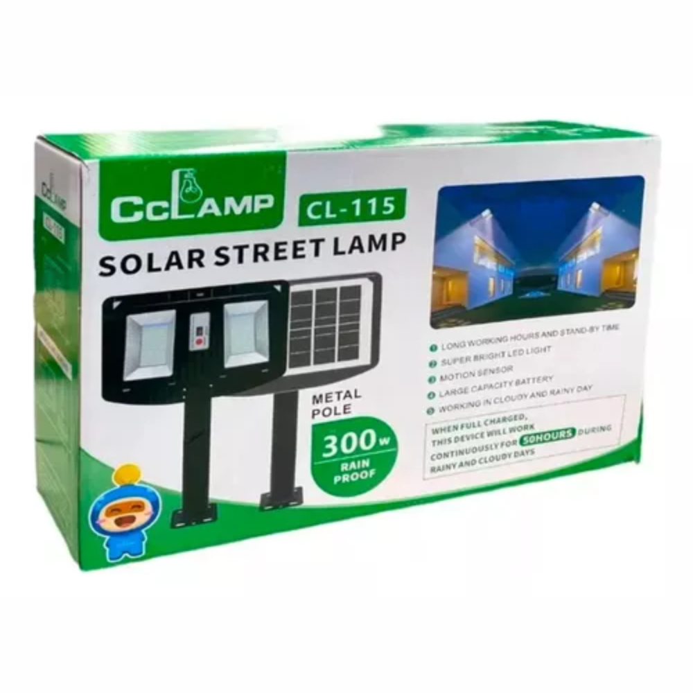 Panel Reflector Solar 300w Con Sensor De Movimiento Cl115
