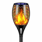 Lampara Solar Antorcha Para Jardín Efecto Fuego Ip65 Unidad