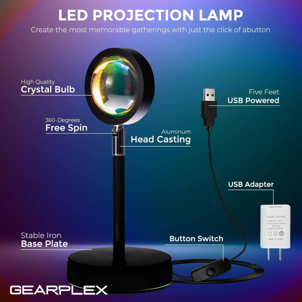 🌅🎉Lampara Sunset Rgb Efecto Atardecer Decoracion Videos Tiktok🌈✨