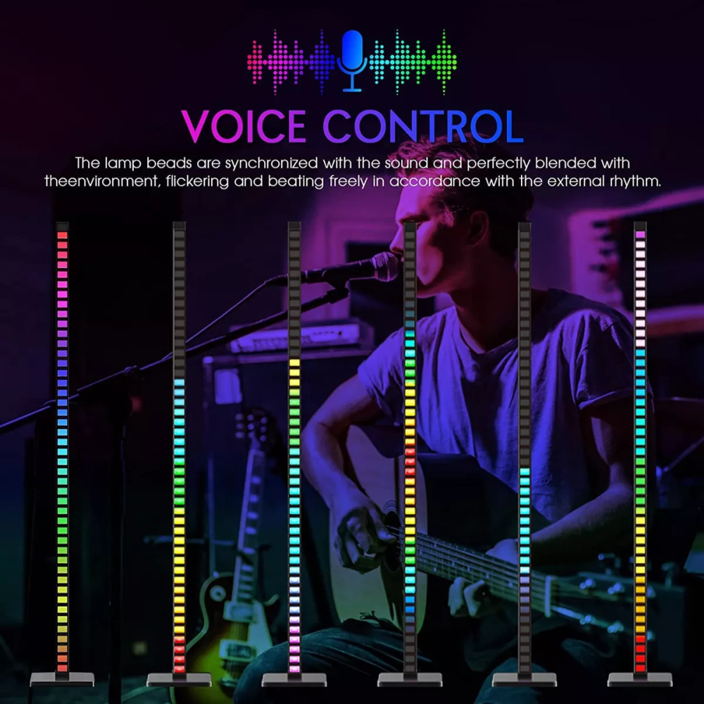💡🌈Lampara De Pie Rgb Luces Ritmicas 1.20cm Alto App Smart Life🎶✨