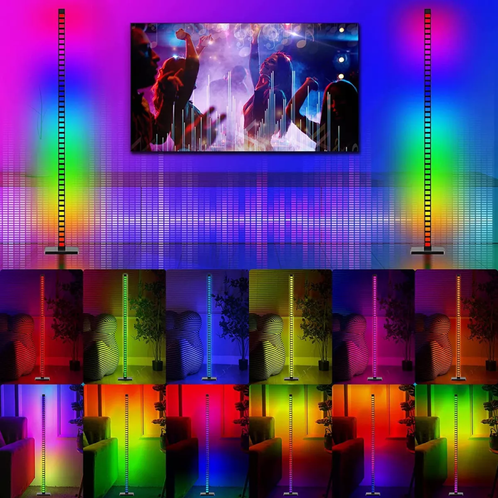 💡🌈Lampara De Pie Rgb Luces Ritmicas 1.20cm Alto App Smart Life🎶✨