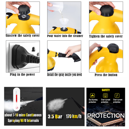 Limpiador A Vapor Multifuncional Steam Cleaner 1000w Df-a001