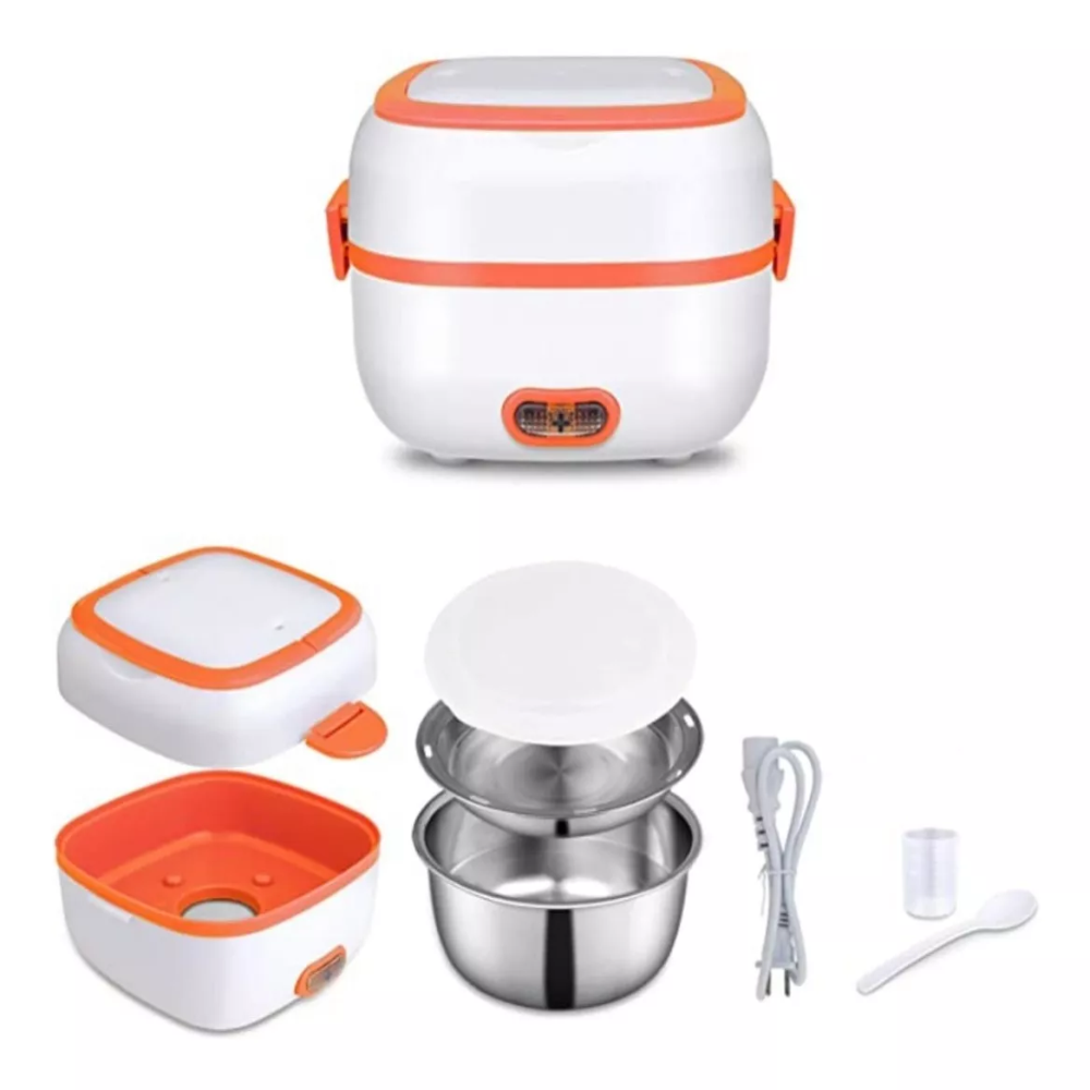 Lonchera Eléctrica Al Vapor 2 Capas En Acero Multifuncional