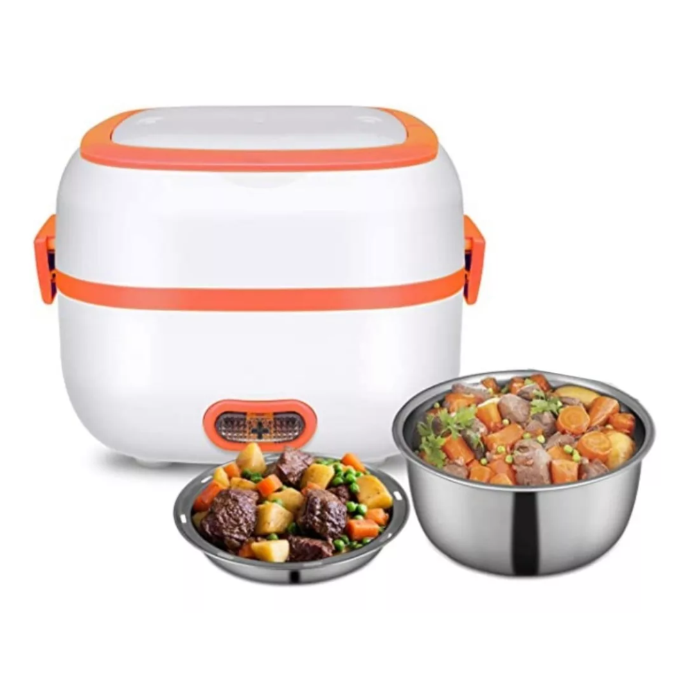 Lonchera Eléctrica Al Vapor 2 Capas En Acero Multifuncional