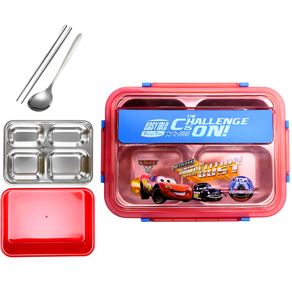 Lonchera Para Niños 4 Compartimientos Con Palitos Chinos