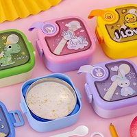 Thumbnail for Lonchera Para Niños Con Cuchara Y Tijeras Interior Acero 304