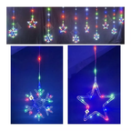 Luces Navideñas Cortina 3 Metros Largo Caida 70cm Multicolor