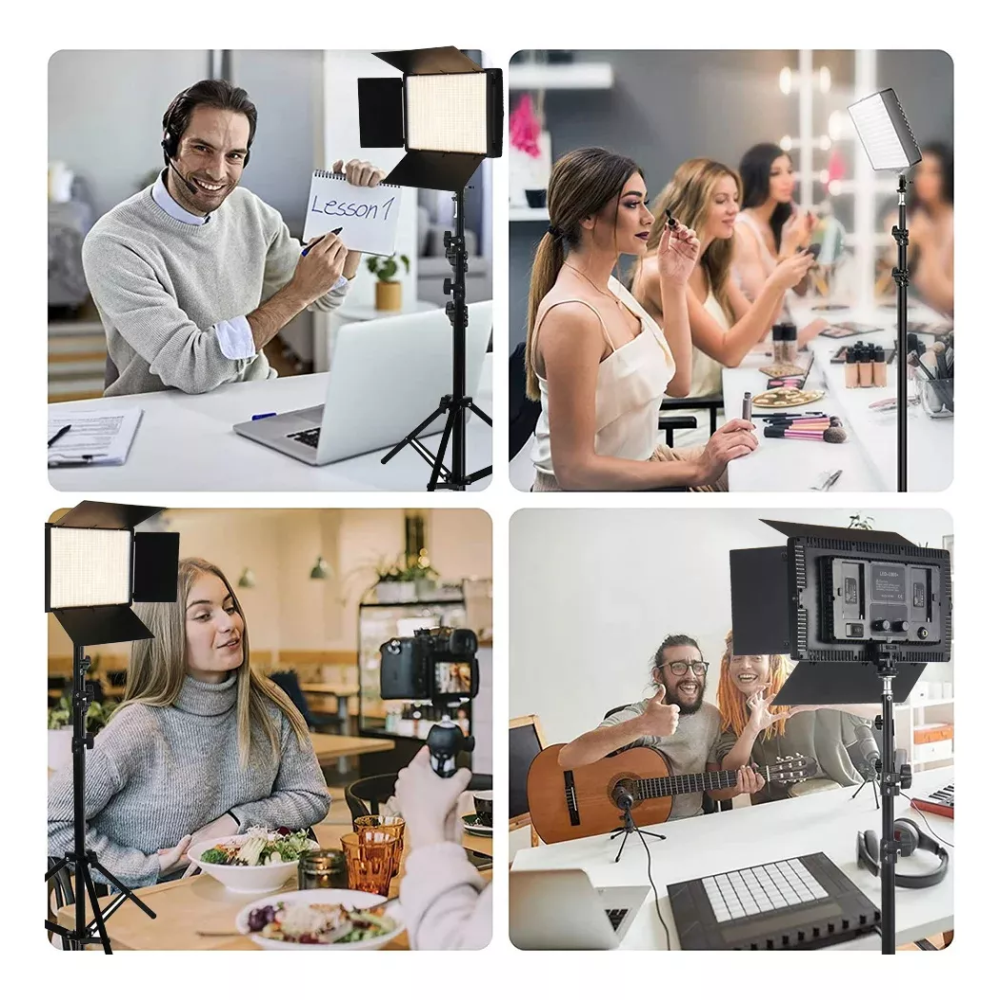 💡Panel Luz Fotografía R600 Rgb Recargable Trípode Control🔥