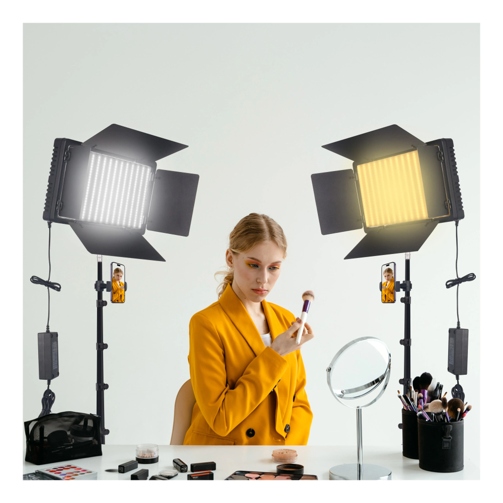 Panel Fotografía Luz Led Lámpara Profesional Trípode Rl900