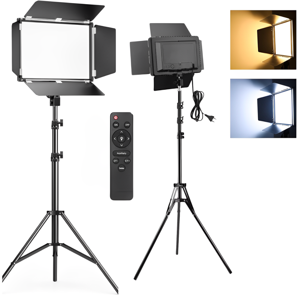 Panel Fotografía Luz Led Lámpara Profesional Trípode Rl900