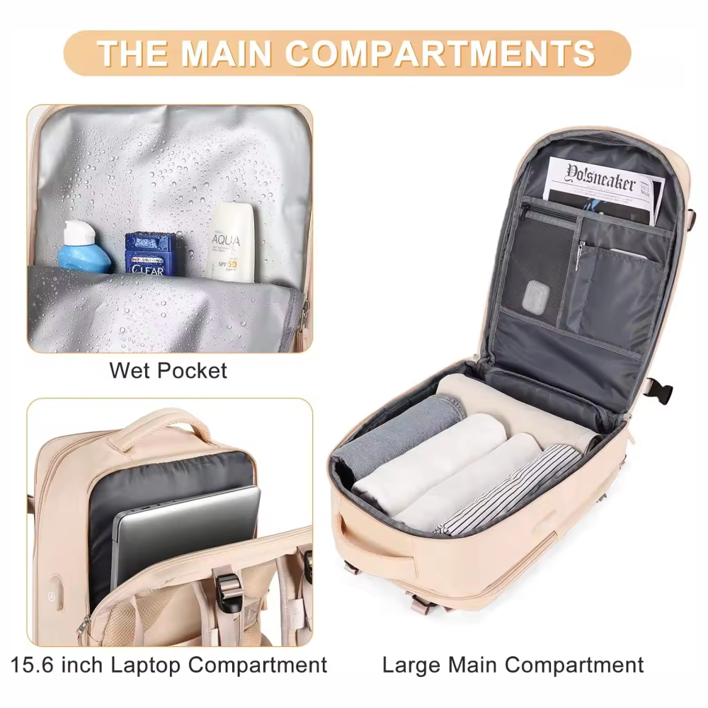 Maleta De Mano Para Cabina Bolsillo De Zapatos + Organizador